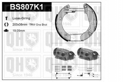 QUINTON HAZELL bs807k1 -  Комплект тормозов, барабанный тормозной механизм